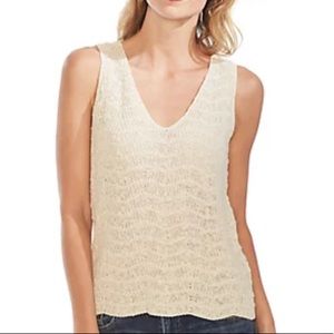 Vince Camuto Wave-Stitched Top